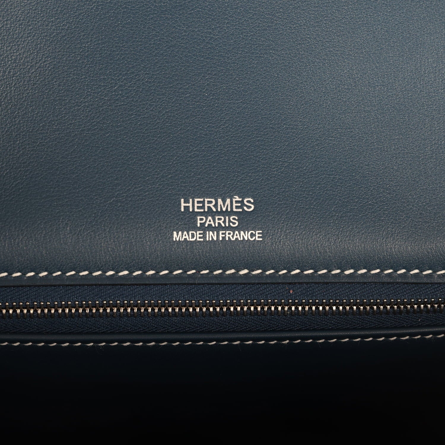 Pre-owned Hermes Birkin Ghillies 35 Bleu De Prusse Swift and Ecru Toile H Palladium Hardware