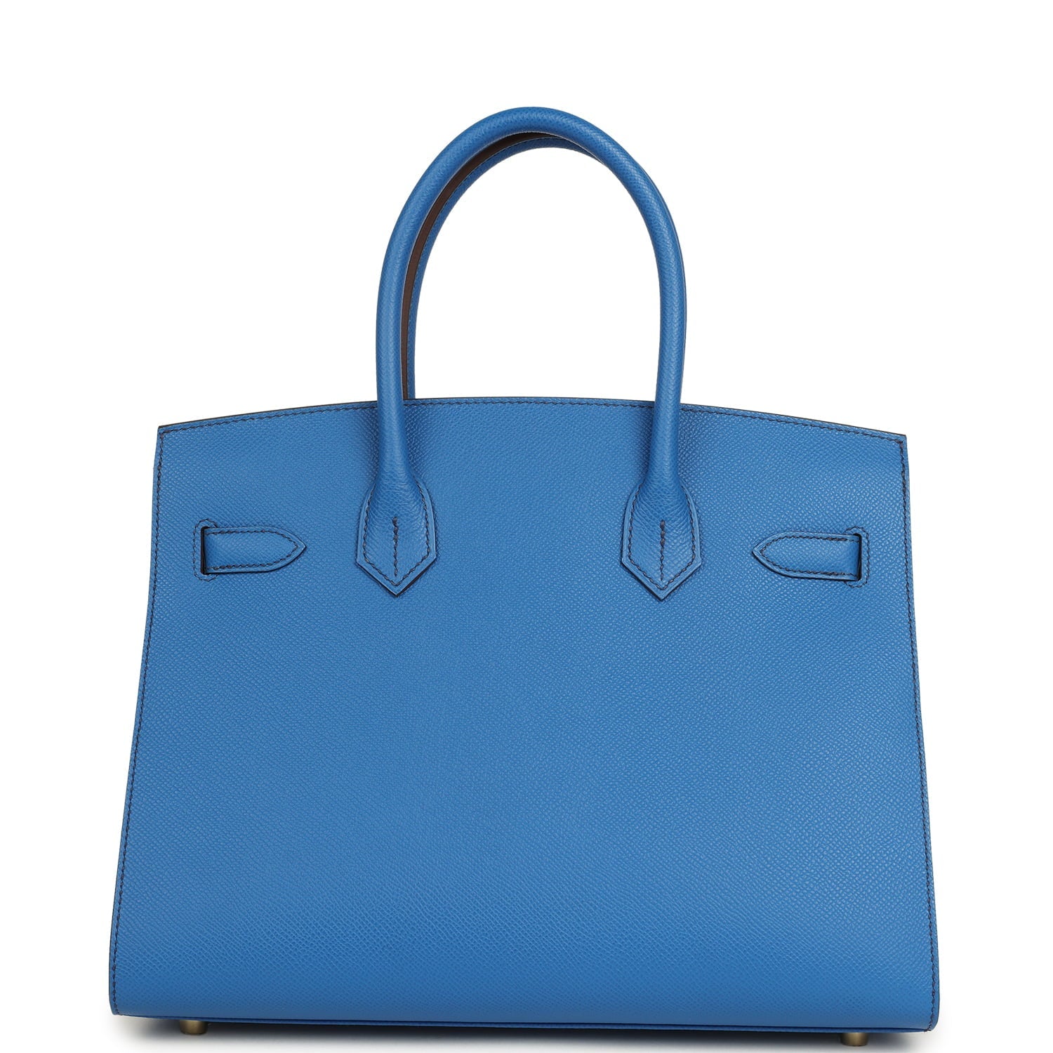 Pre-owned Hermes Special Order (HSS) Birkin Sellier 30 Bleu France Epsom Brushed Gold Hardware