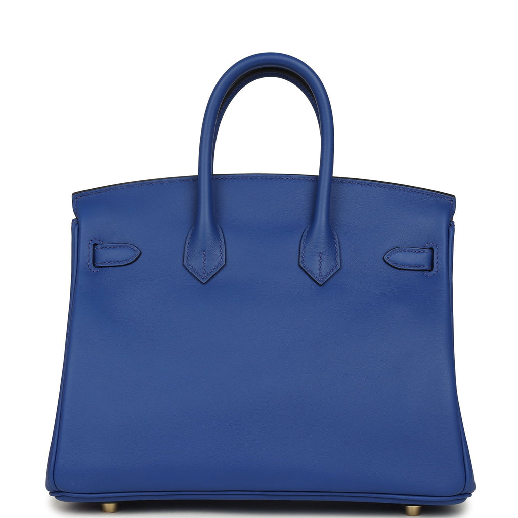 Hermes Birkin 25 Bleu Royal Swift Gold Hardware