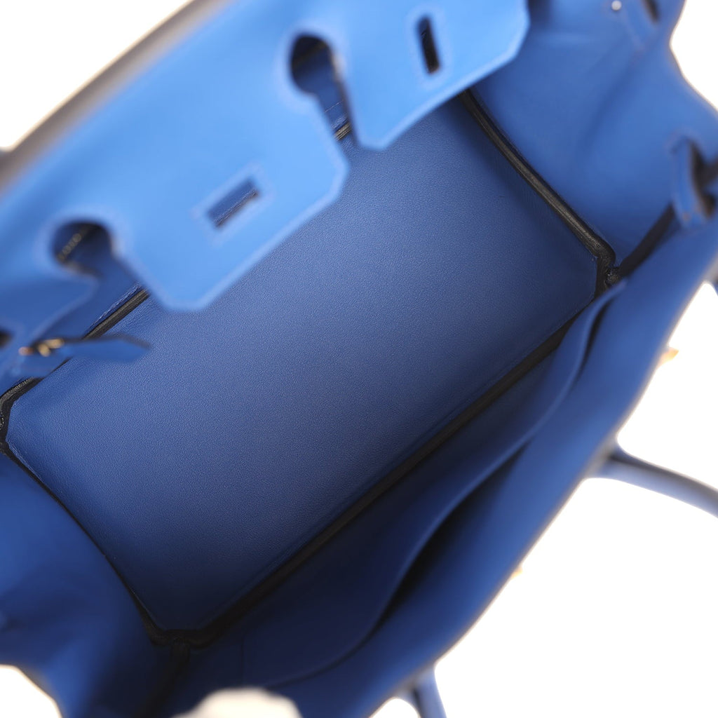 Hermes Birkin 25 Bleu Royal Swift Gold Hardware