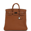 Pre-owned Hermes Birkin HAC 40 Gold Togo Palladium Hardware