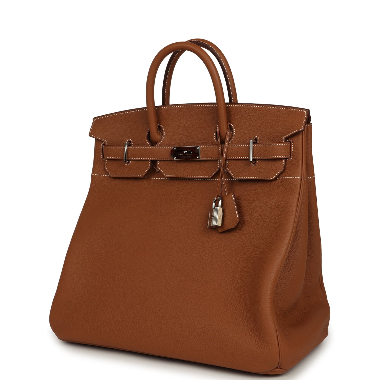 Pre-owned Hermes Birkin HAC 40 Gold Togo Palladium Hardware