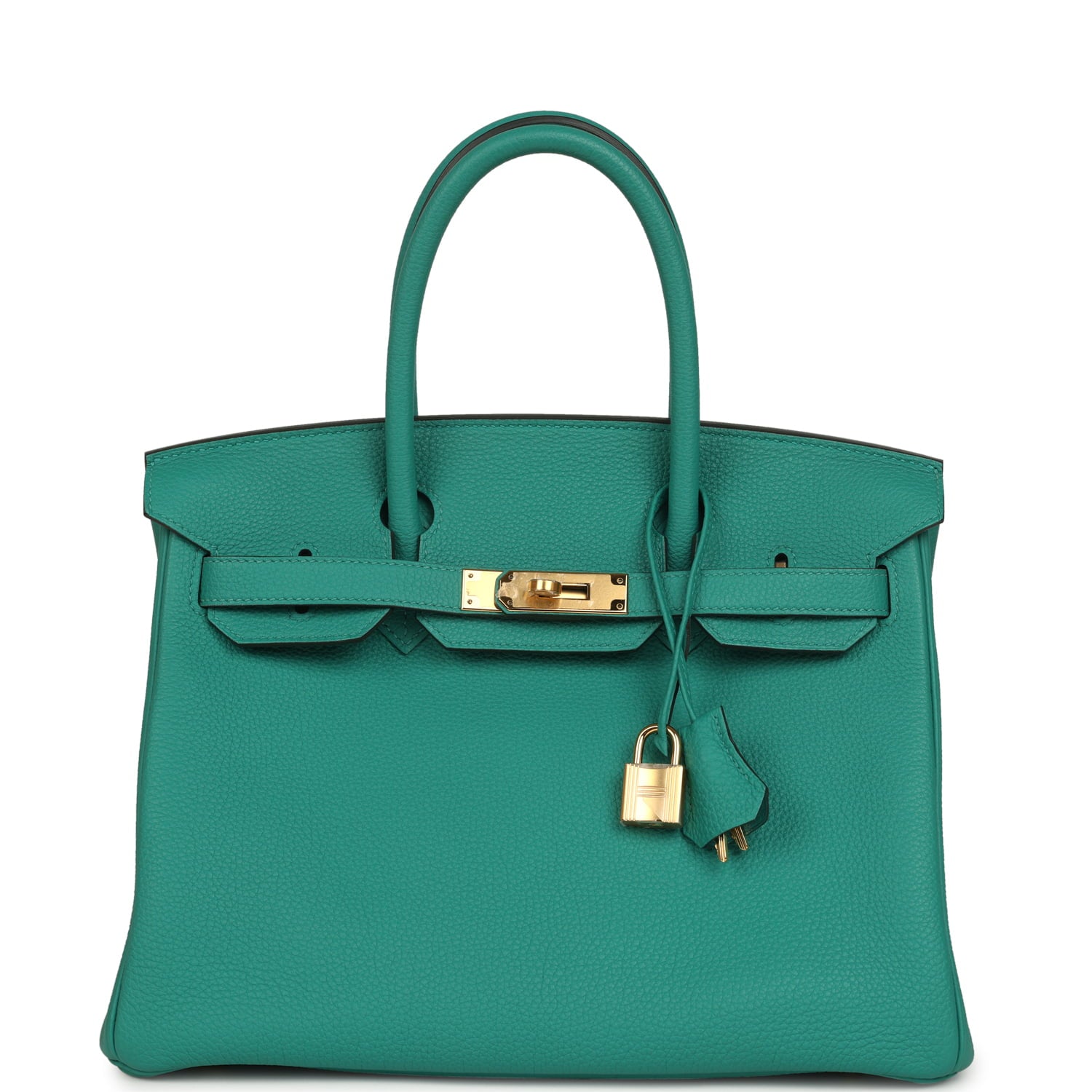 Pre-owned Hermes Birkin 30 Vert Verone Togo Gold Hardware