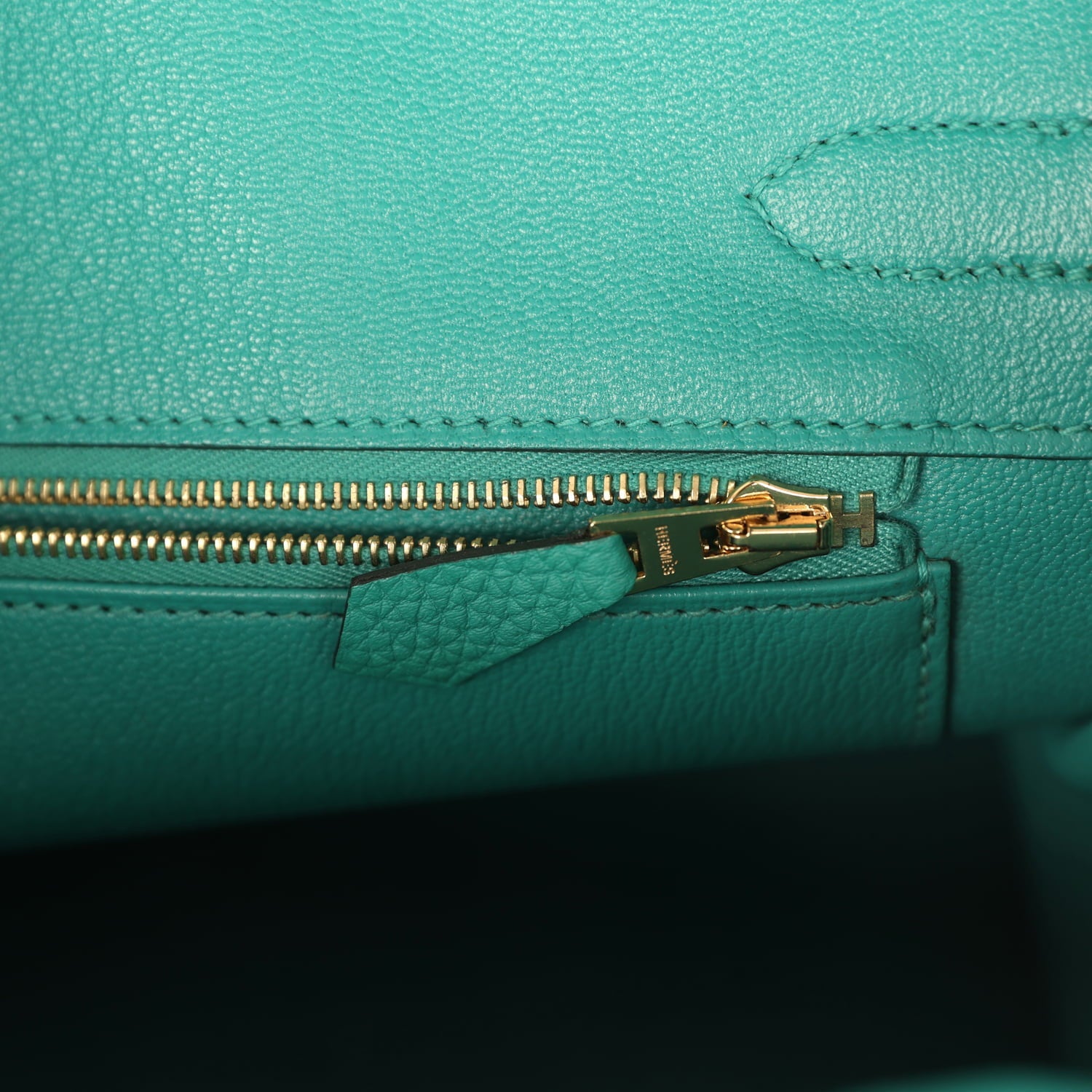 Pre-owned Hermes Birkin 30 Vert Verone Togo Gold Hardware