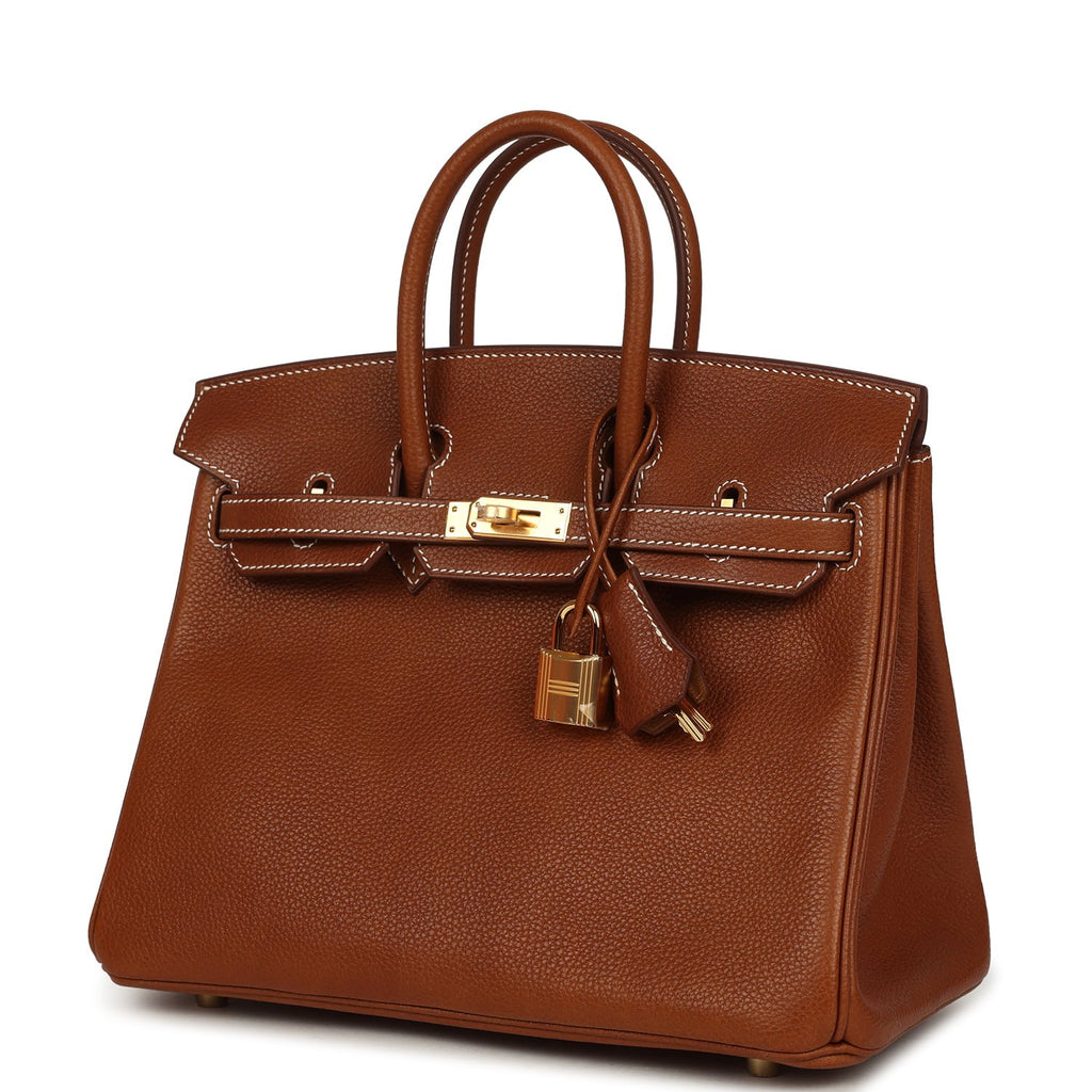 Hermes Birkin 25 Fauve Barenia Faubourg Gold Hardware