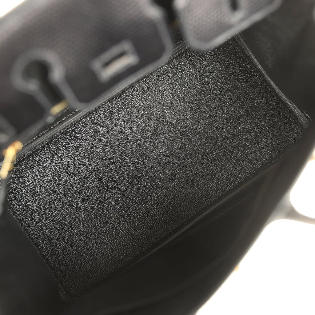 Hermes Birkin 25 Black Shiny Varanus Niloticus Lizard Gold Hardware