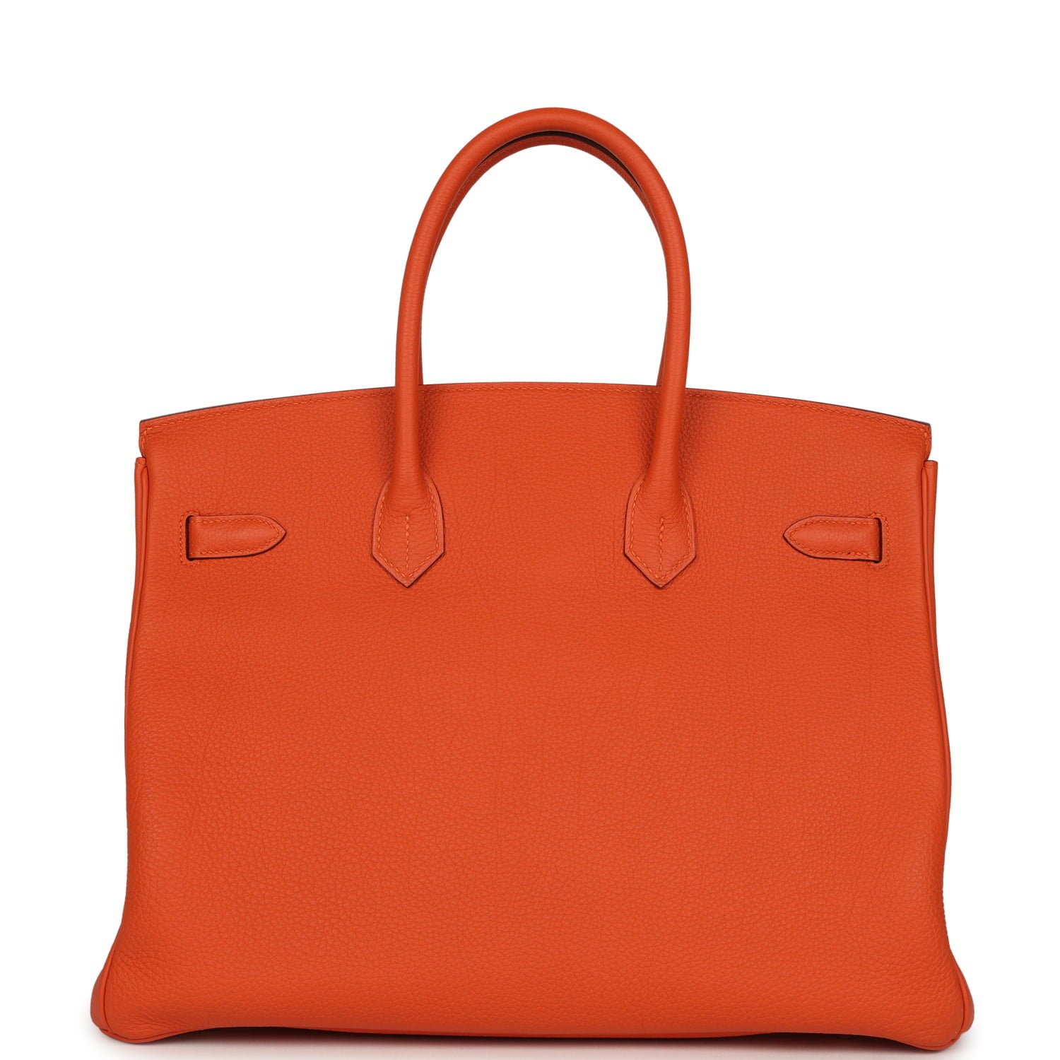 Pre-owned Hermes Birkin 35 Feu Togo Gold Hardware