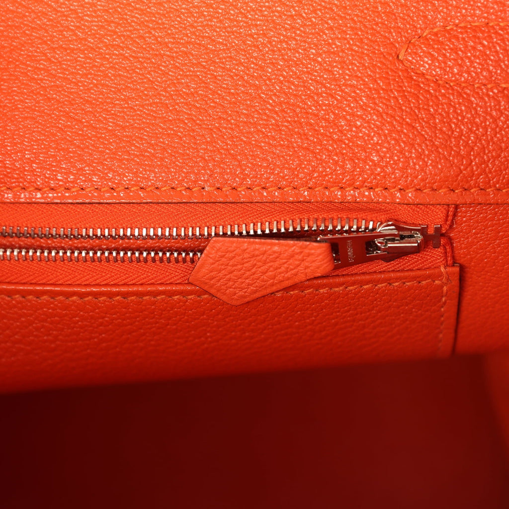 Pre-owned Hermes Birkin 35 Feu Togo Gold Hardware
