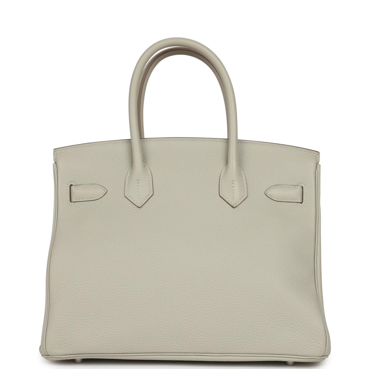 Pre-owned Hermes Birkin 30 Gris Perle Togo Palladium Hardware