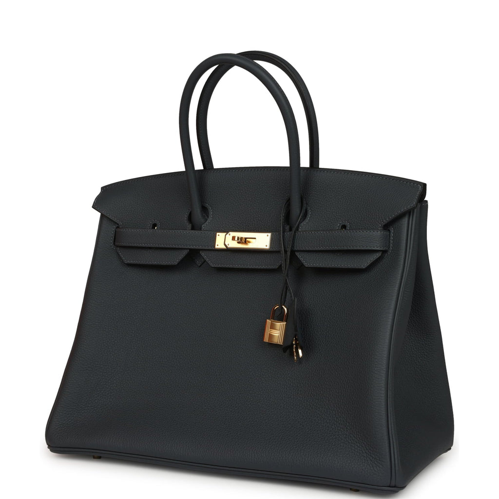 Hermes Birkin 35 Gris Misty Togo Gold Hardware