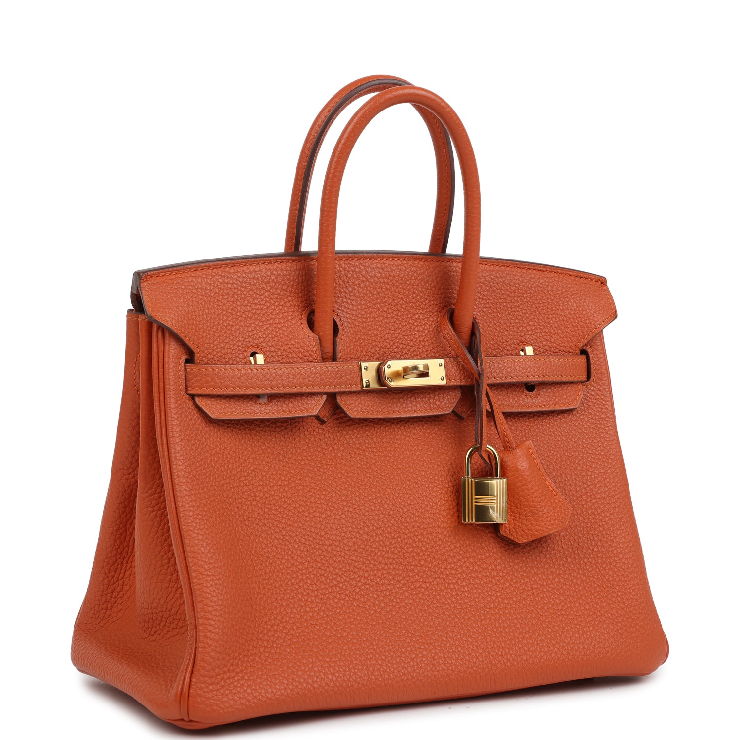 New Hermes Birkin 25 Orange Togo Gold Hardware