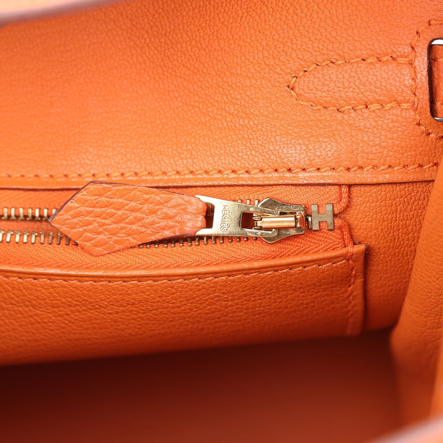 New Hermes Birkin 25 Orange Togo Gold Hardware