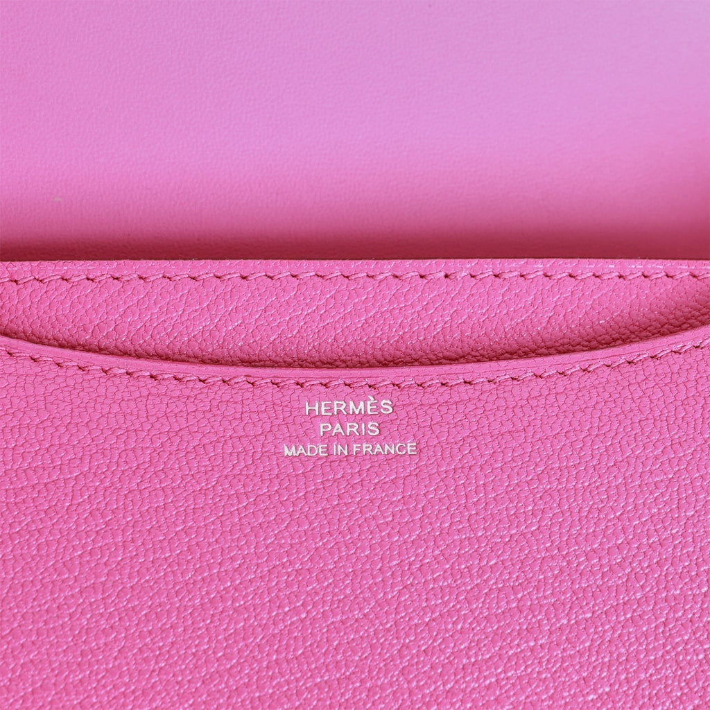 Hermes Constance 18 Magnolia Evercolor Palladium Hardware