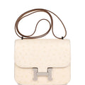 Hermes Constance 18 Nata Ostrich Palladium Hardware