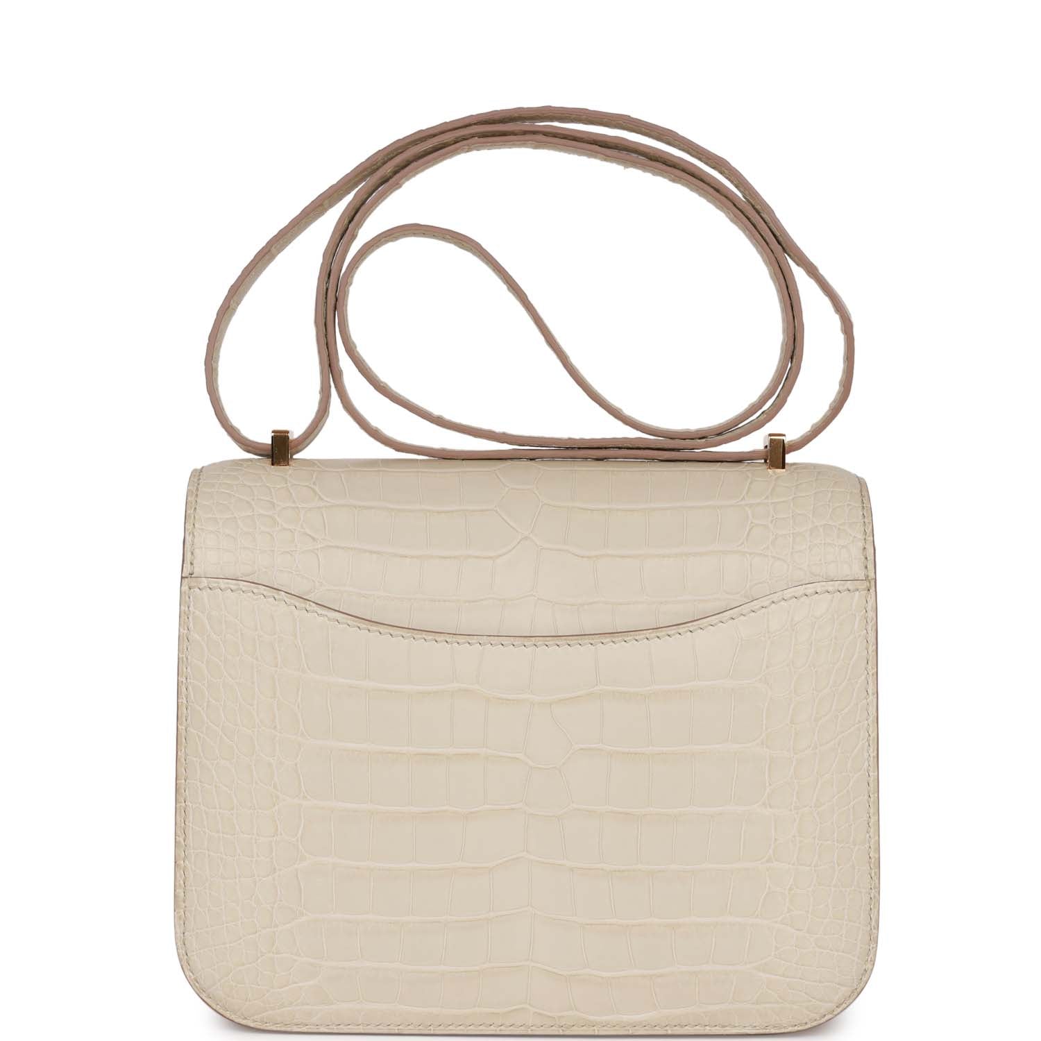 Hermes Constance 18 Beton Matte Alligator Gold Hardware