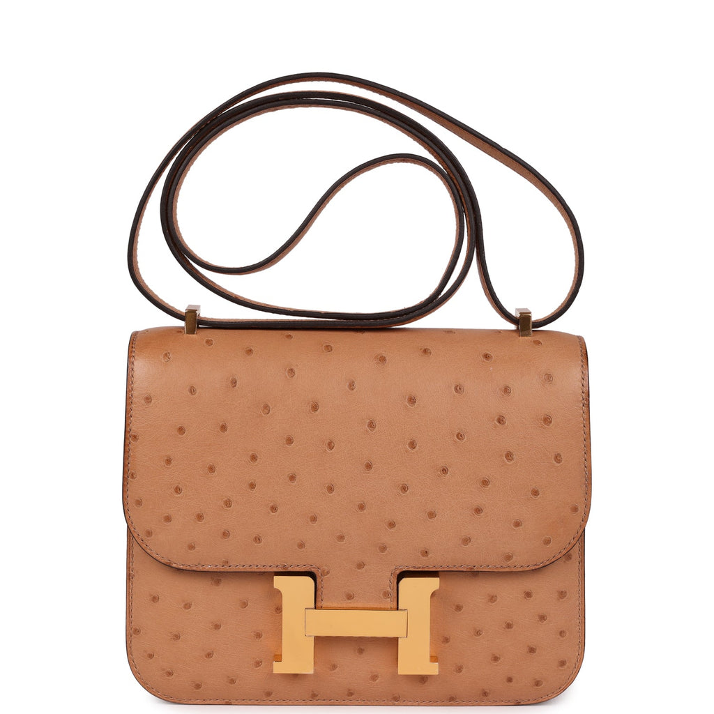 Hermes Constance 18 Chai Ostrich Gold Hardware