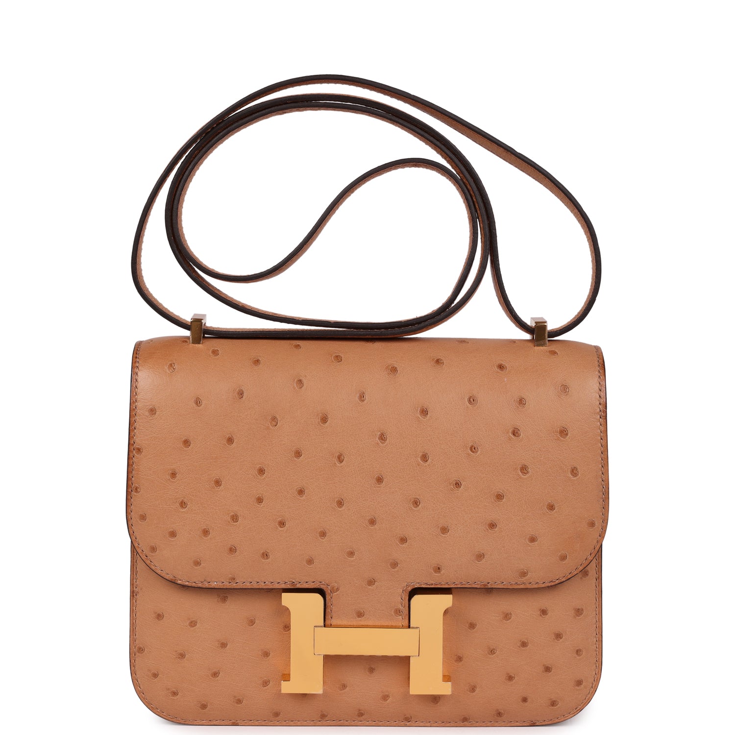 Hermes Constance 18 Chai Ostrich Gold Hardware