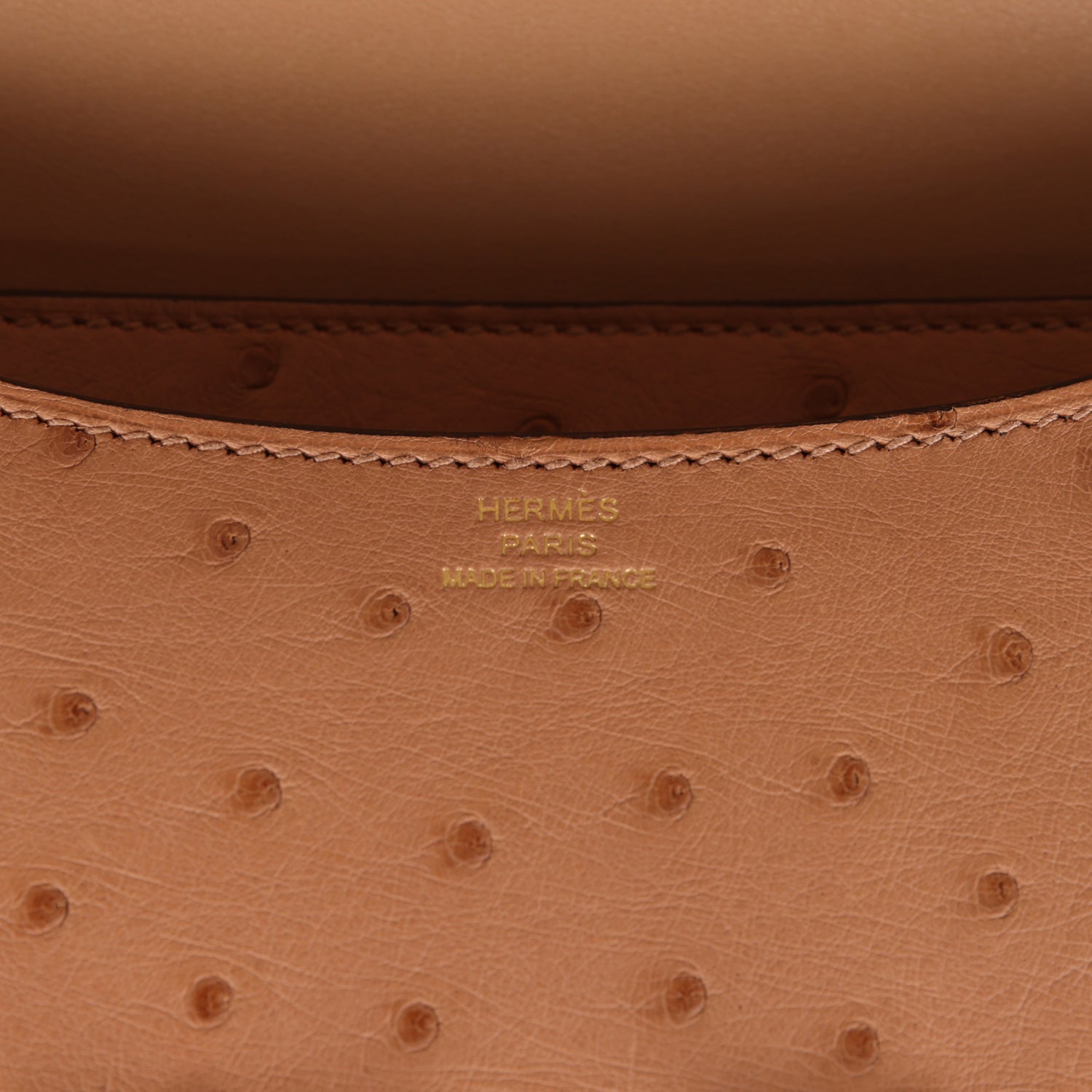 Hermes Constance 18 Chai Ostrich Gold Hardware