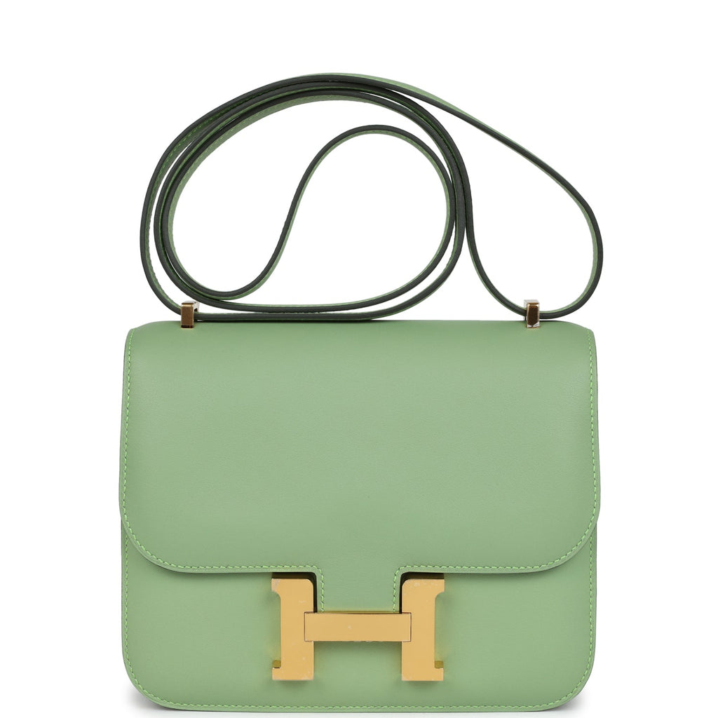 Hermes Constance 18 Vert Criquet Swift Gold Hardware