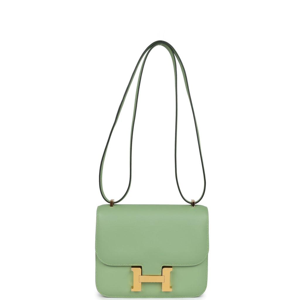 Hermes Constance 18 Vert Criquet Swift Gold Hardware