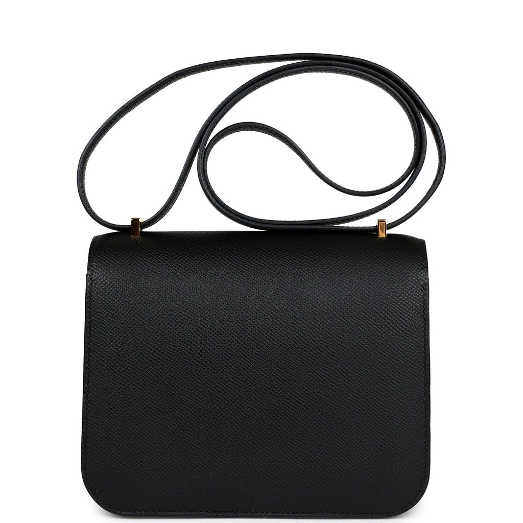 New Hermes Constance 18 Black Epsom Gold Hardware