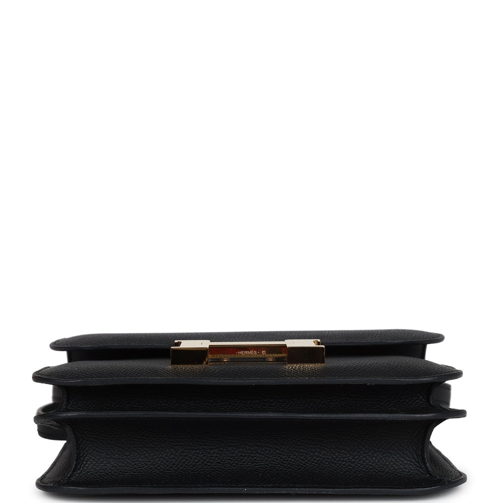 Hermes Constance 18 Black Epsom Gold Hardware