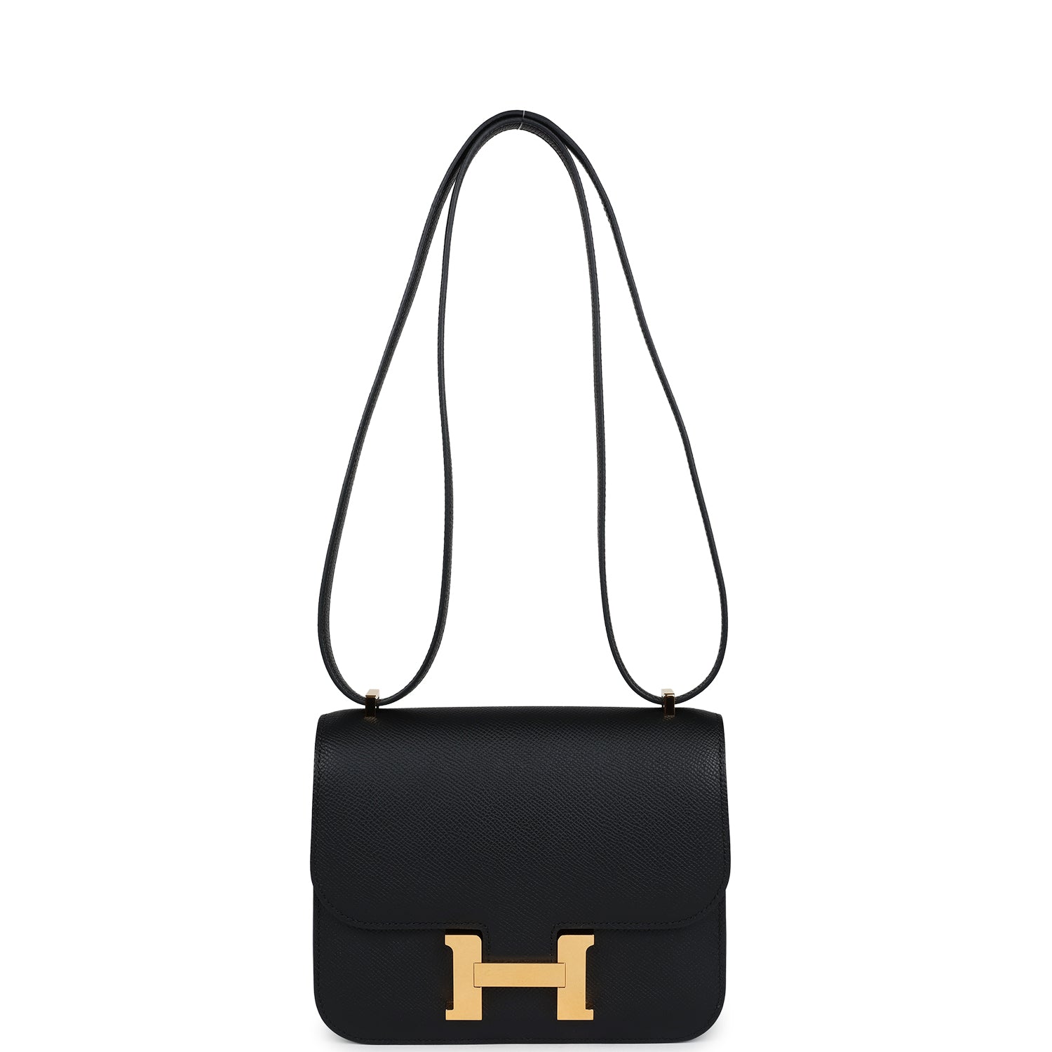 New Hermes Constance 18 Black Epsom Gold Hardware