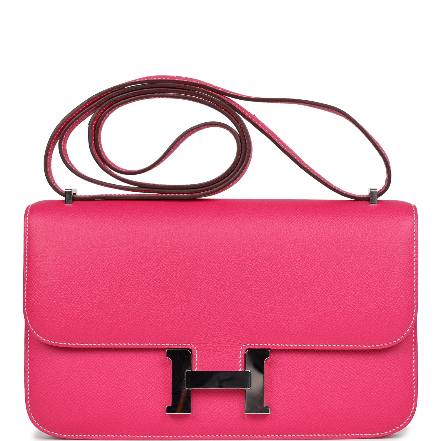 New Hermes Constance Elan Rose Tyrien Epsom Palladium Hardware