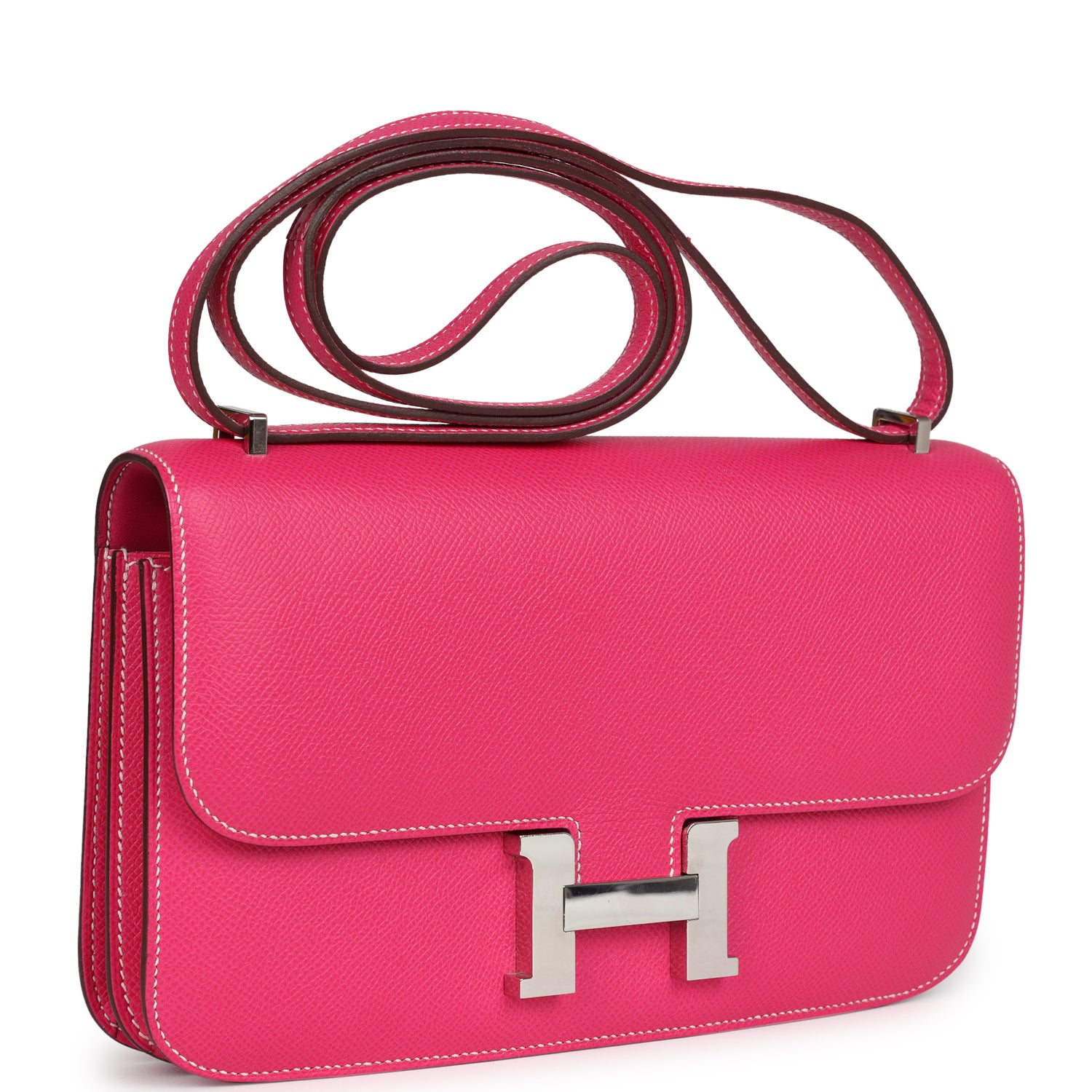 New Hermes Constance Elan Rose Tyrien Epsom Palladium Hardware