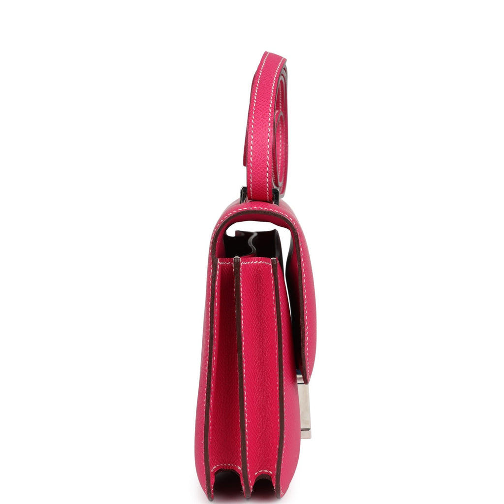 New Hermes Constance Elan Rose Tyrien Epsom Palladium Hardware