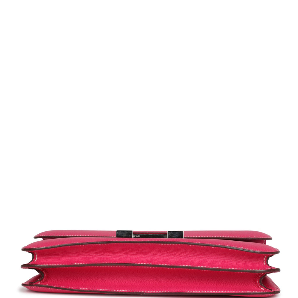 New Hermes Constance Elan Rose Tyrien Epsom Palladium Hardware