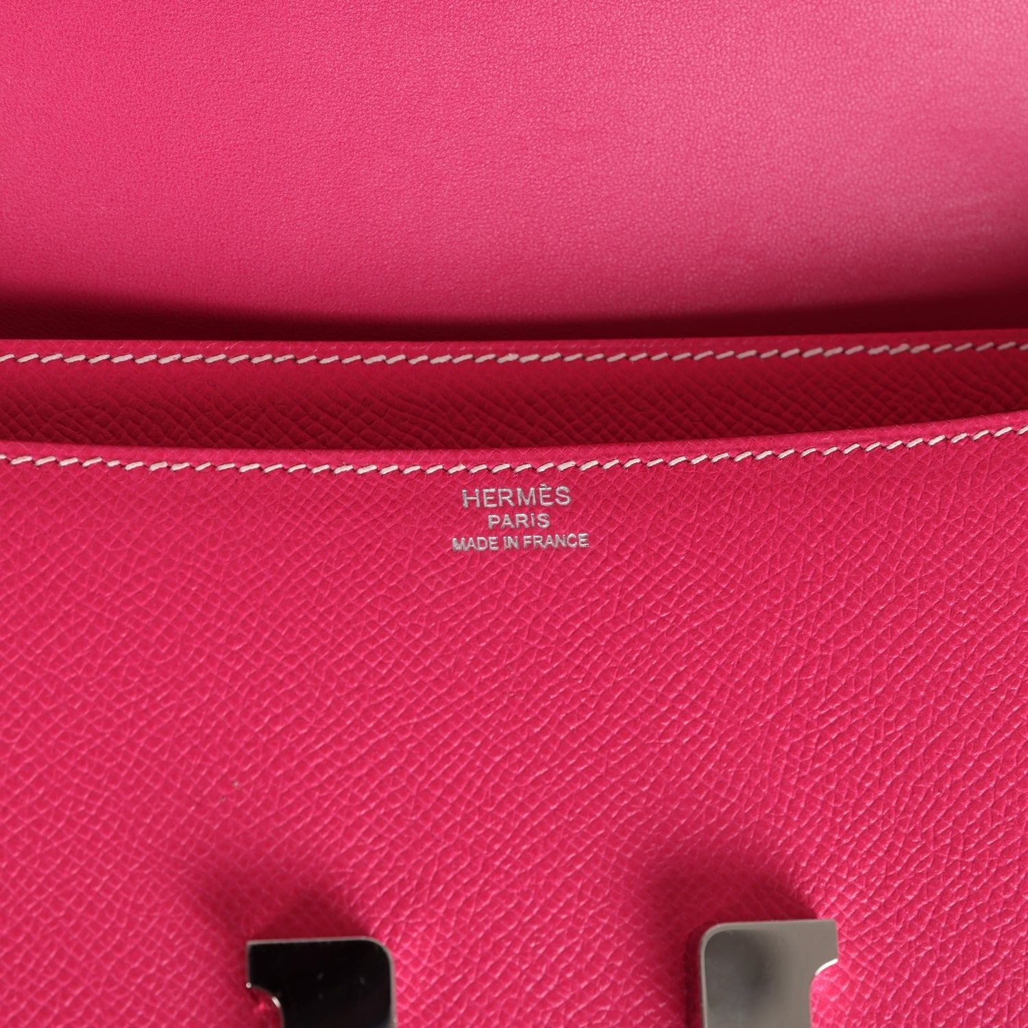 New Hermes Constance Elan Rose Tyrien Epsom Palladium Hardware