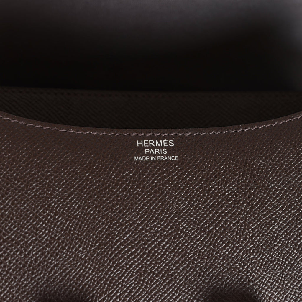 Hermes Constance 24 Chocolate Epsom Palladium Hardware