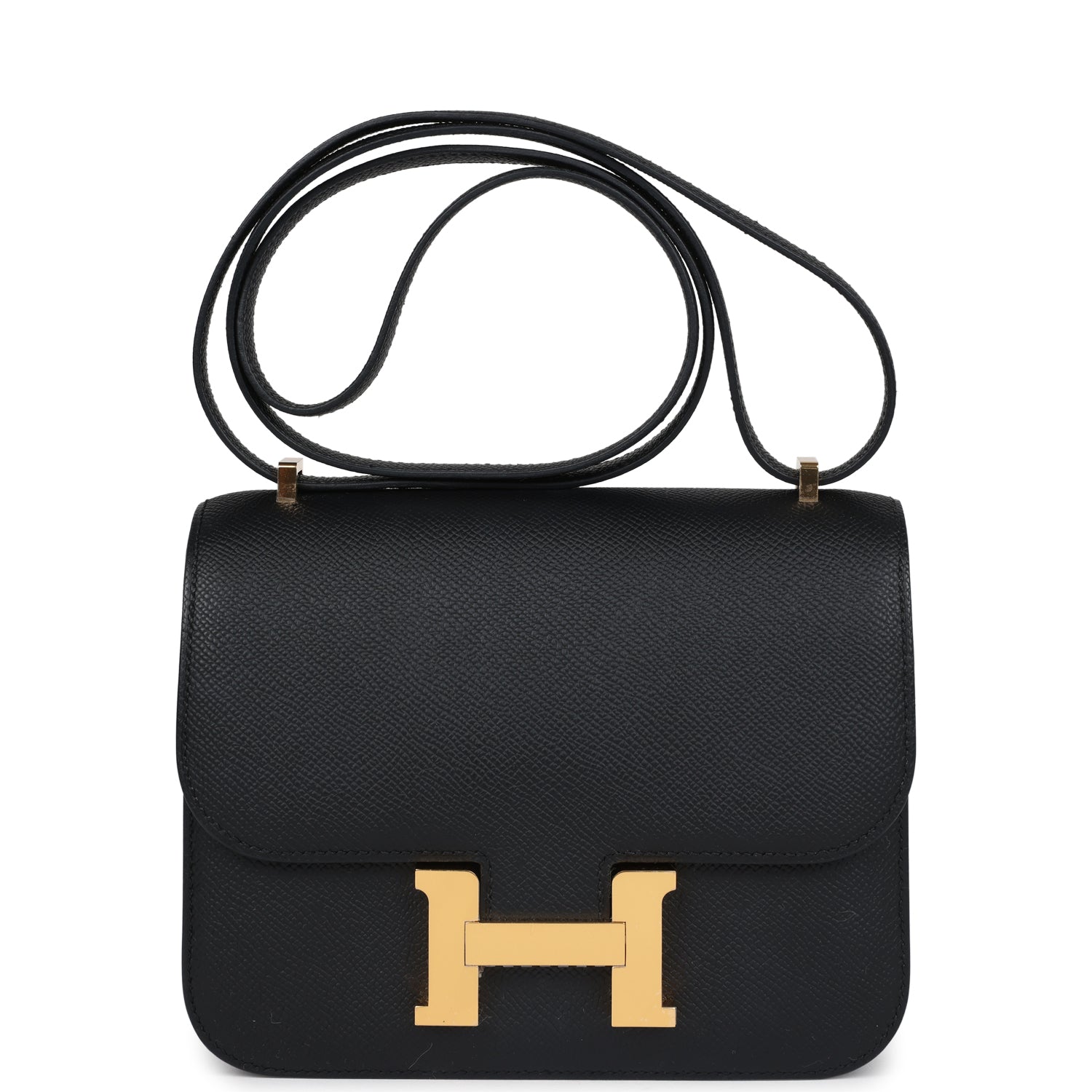 New Hermes Constance 18 Black Epsom Gold Hardware
