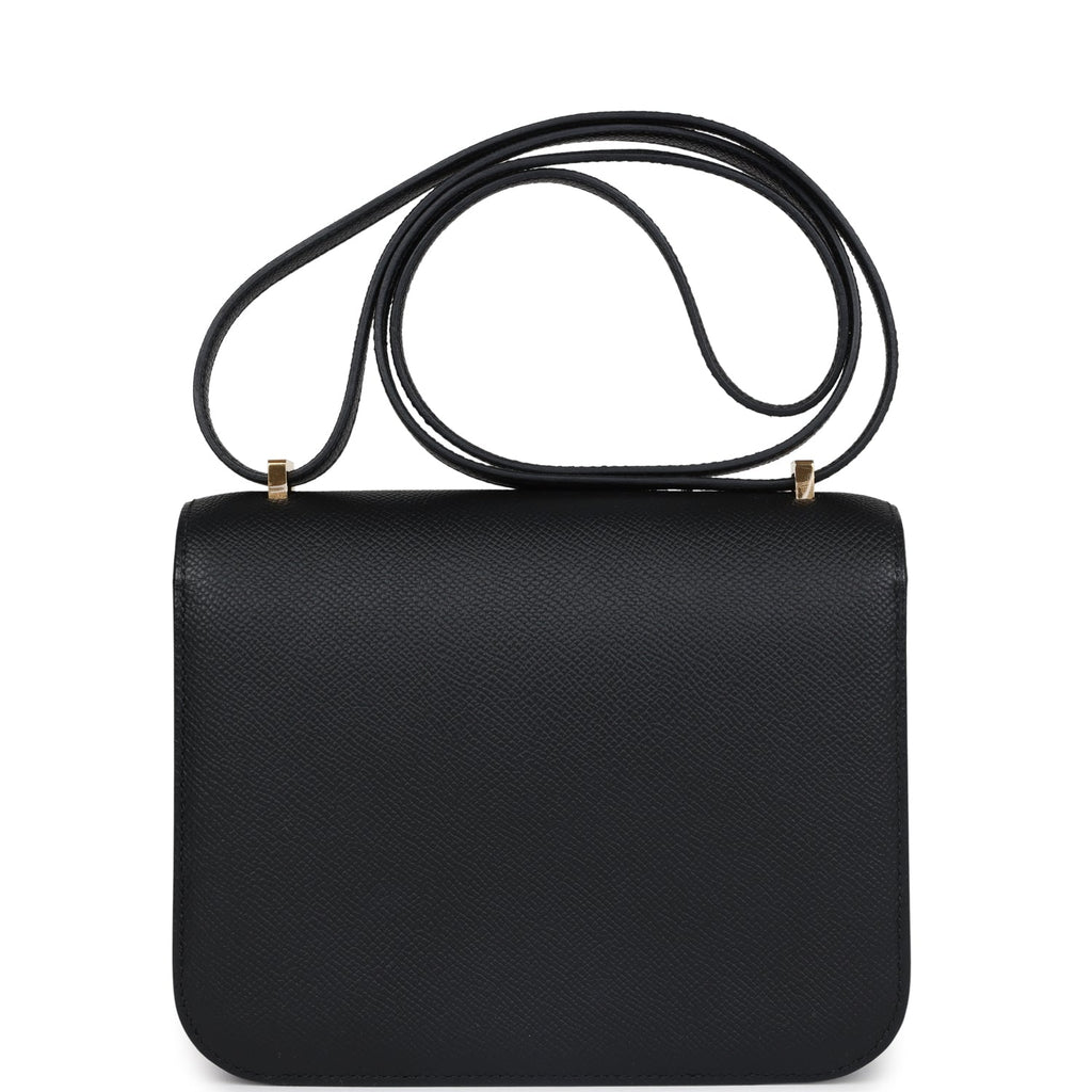 New Hermes Constance 18 Black Epsom Gold Hardware