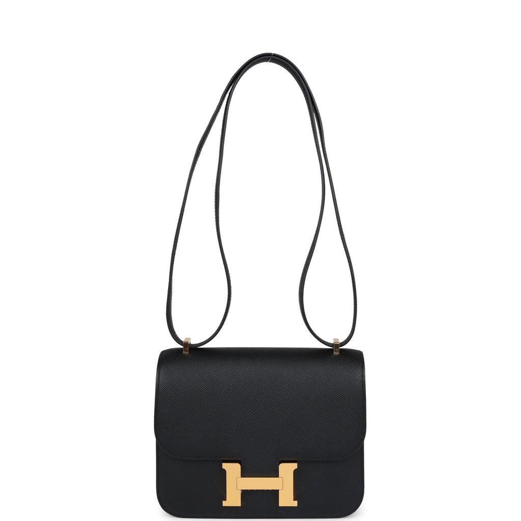 New Hermes Constance 18 Black Epsom Gold Hardware