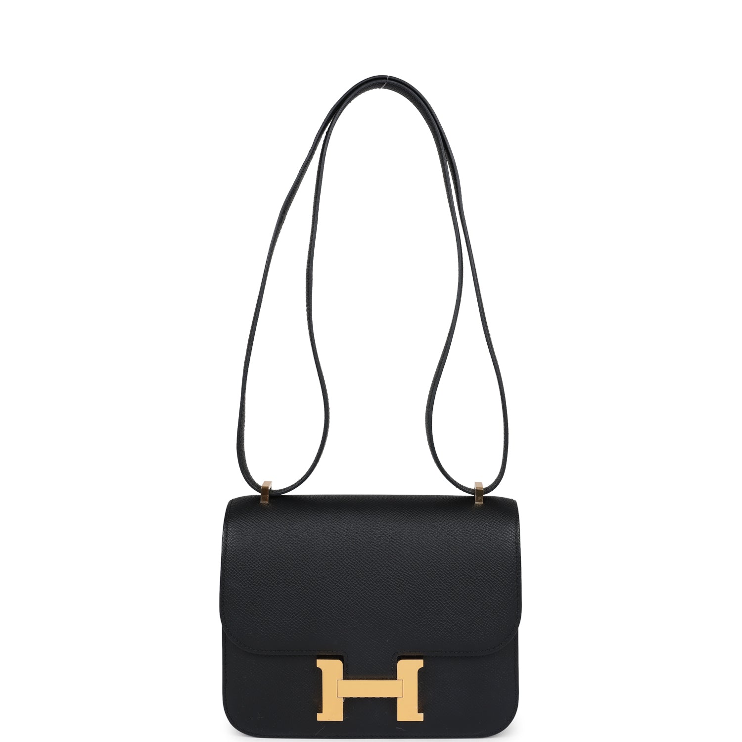 New Hermes Constance 18 Black Epsom Gold Hardware