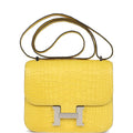 Hermes Constance 18 Mimosa Matte Alligator Palladium Hardware