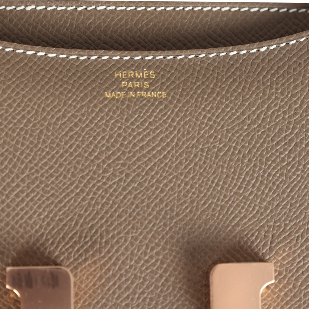 Hermes Constance 18 Etoupe Epsom Rose Gold Hardware