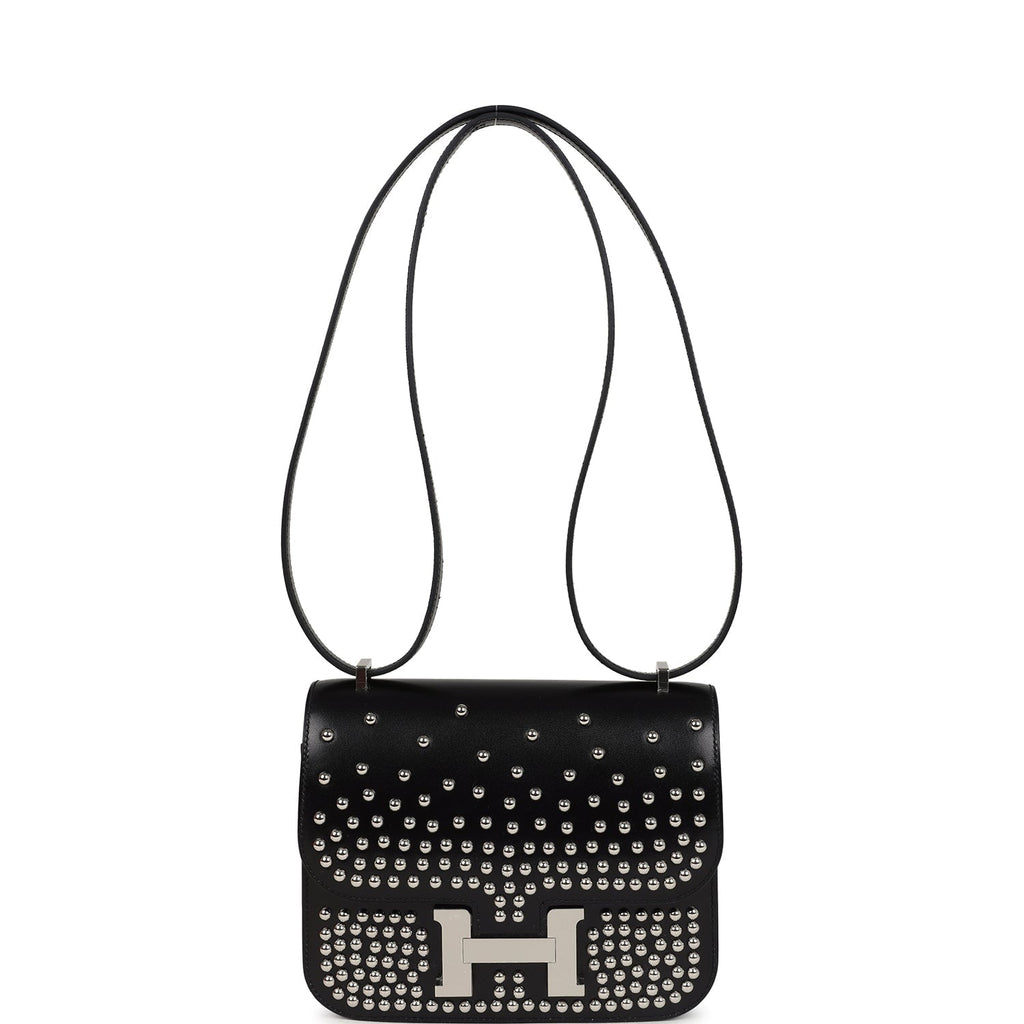 Hermes Constance 18 Clouté Black Box Palladium Hardware