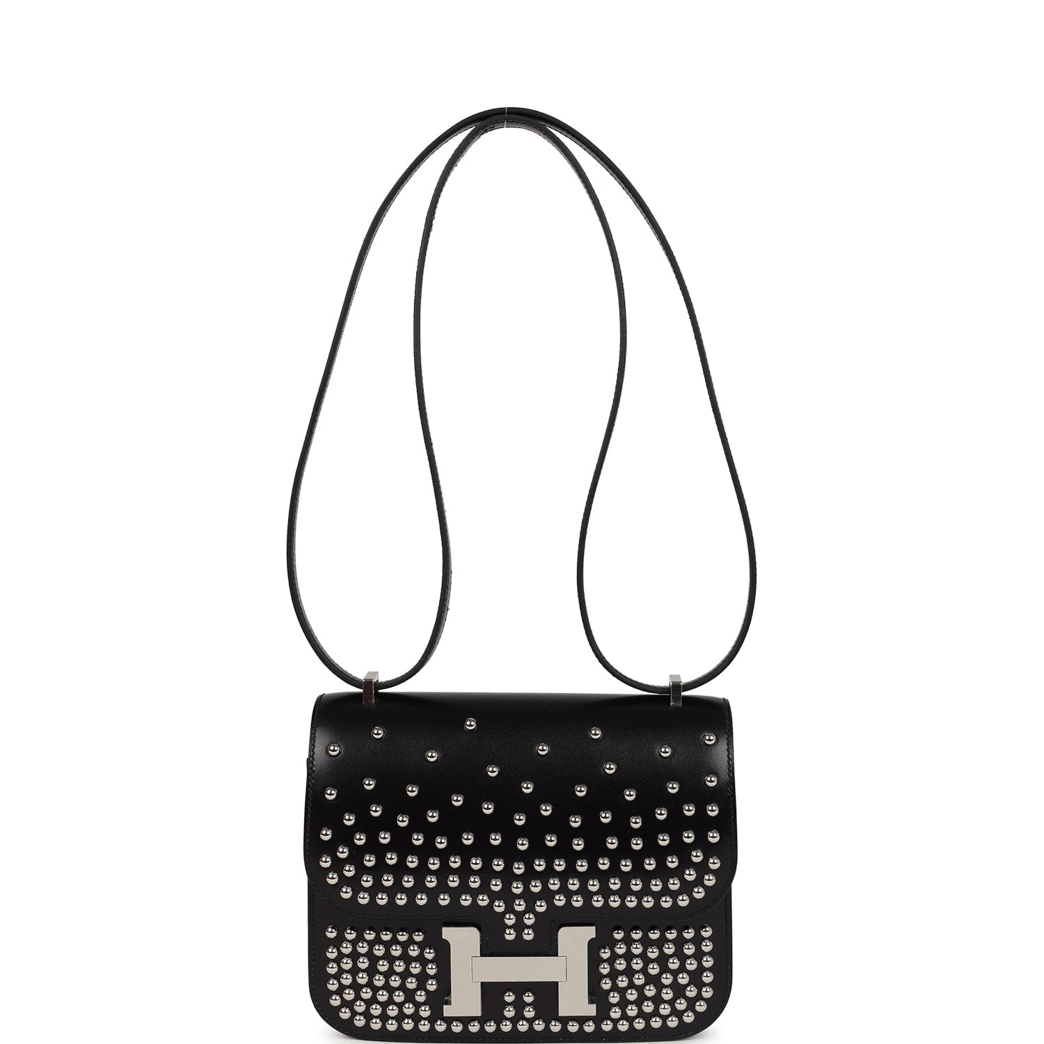 Hermes Constance 18 Clouté Black Box Palladium Hardware