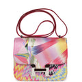 New Hermes Constance 18 "Marble Silk" Rose Mexico Swift Palladium Hardware