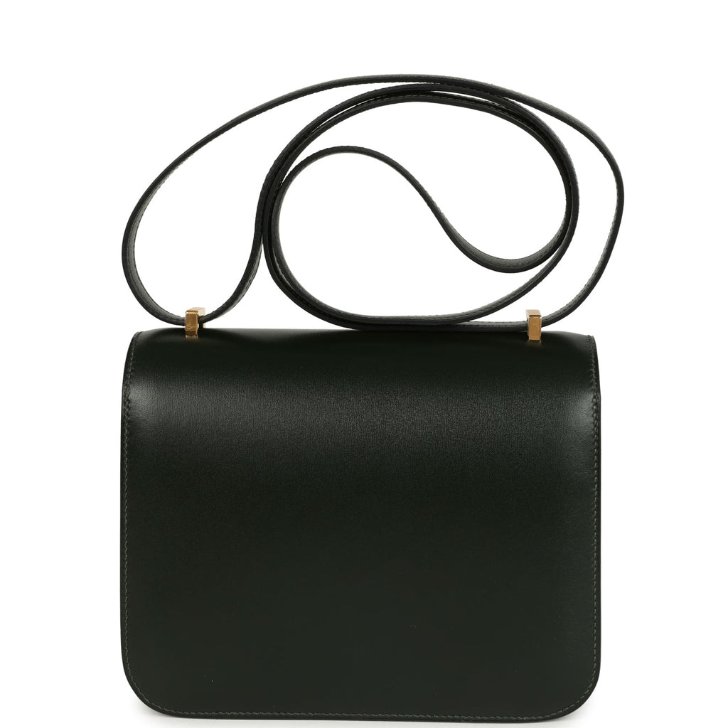 Hermes Constance 18 Vert Fonce Box Gold Hardware