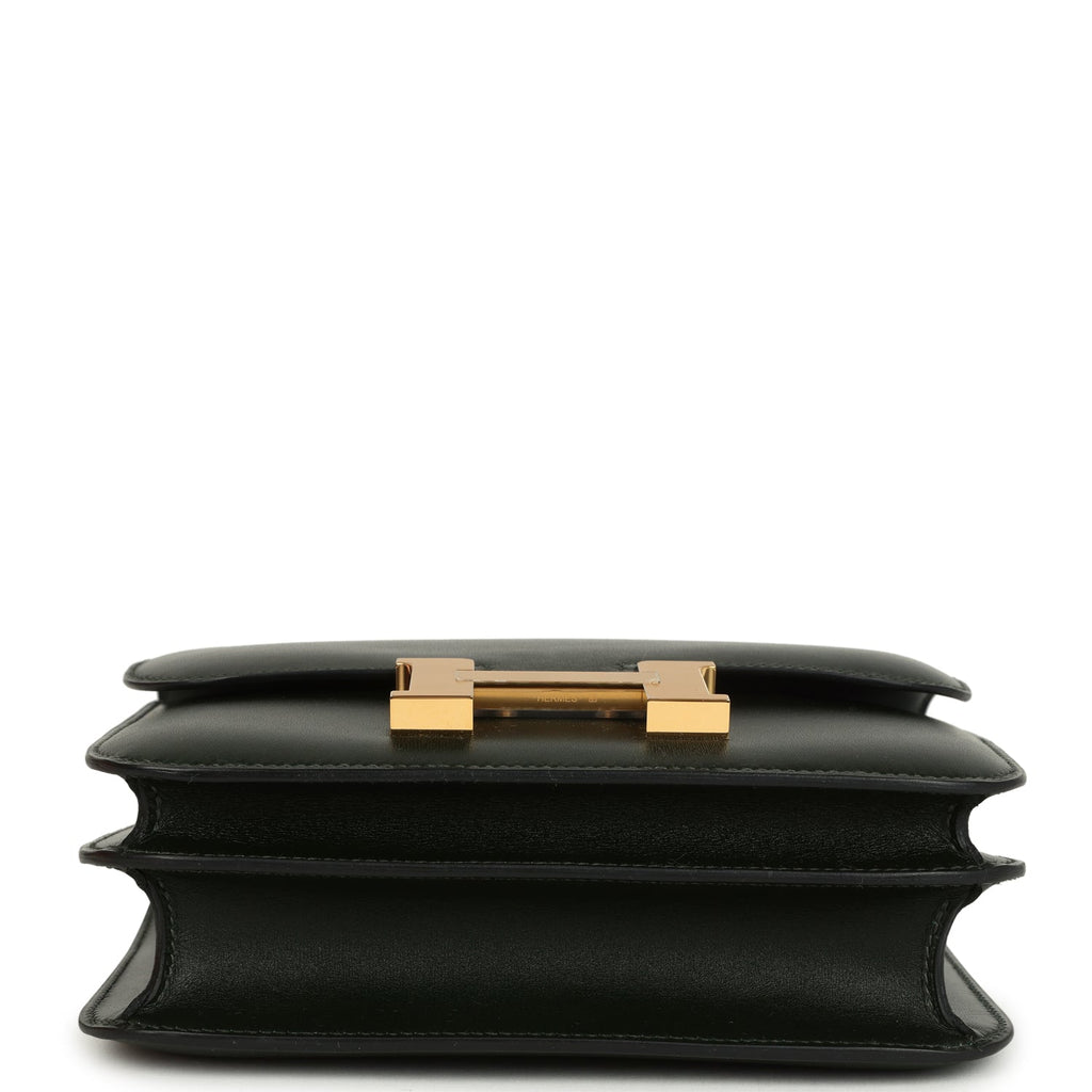 Hermes Constance 18 Vert Fonce Box Gold Hardware