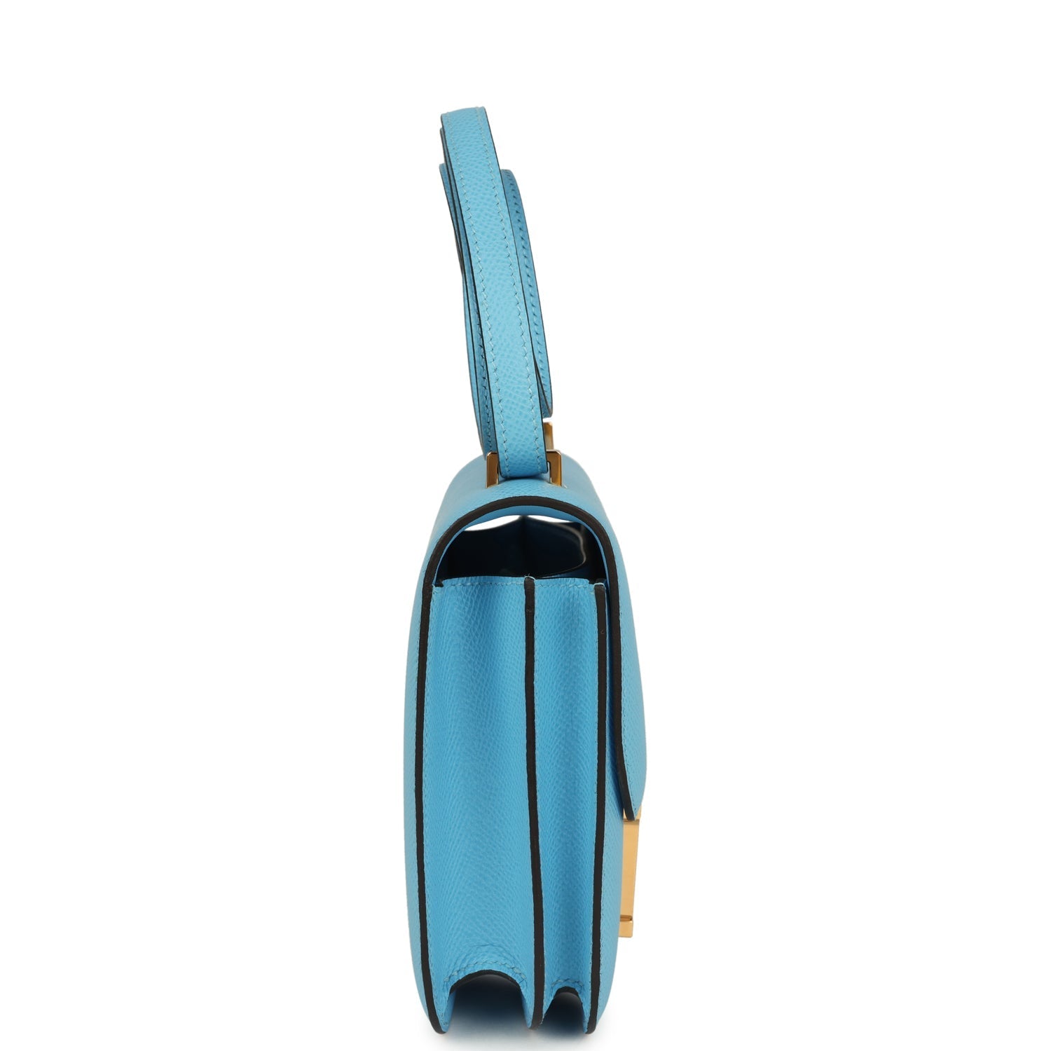 Hermes Constance 1-18 Celeste Epsom Gold Hardware