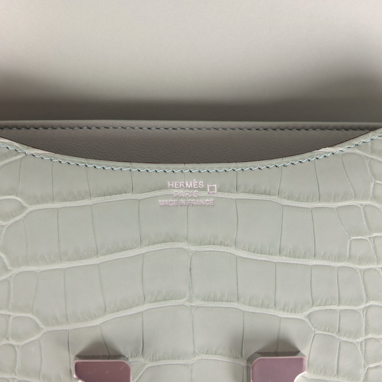 Hermes Constance 18 Vert D’Eau and Trench Matte Alligator Palladium Hardware