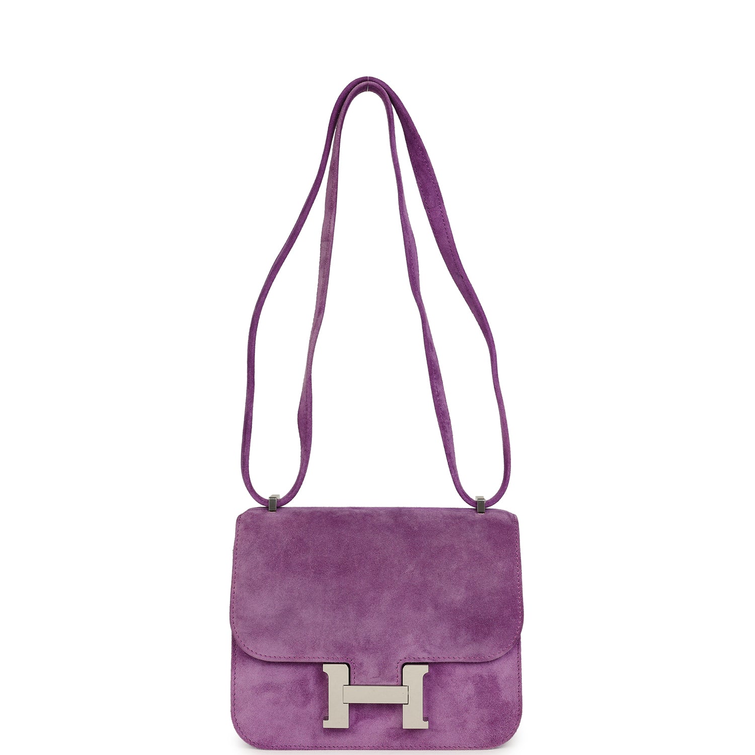 Pre-owned Hermes Constance 18 Violet Doblis Palladium Hardware