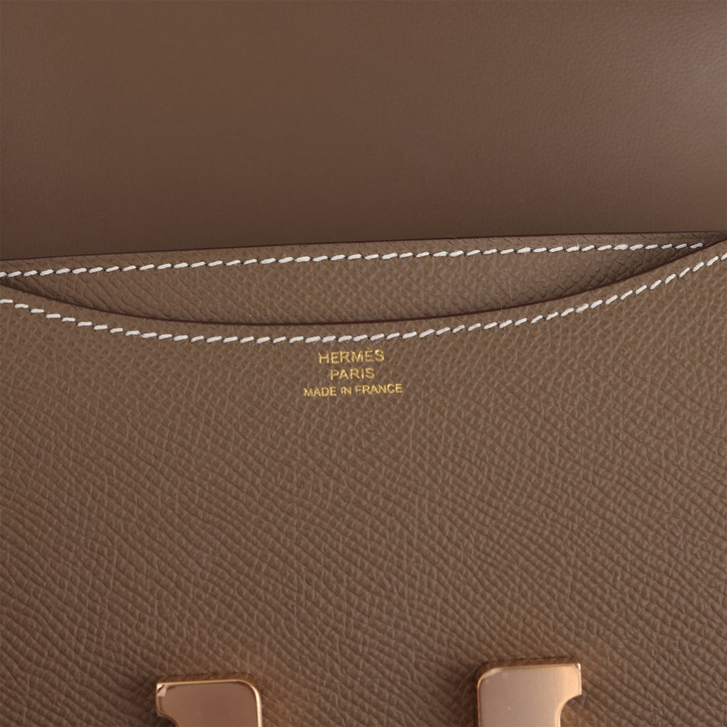 Hermes Constance 18 Etoupe Epsom Rose Gold Hardware
