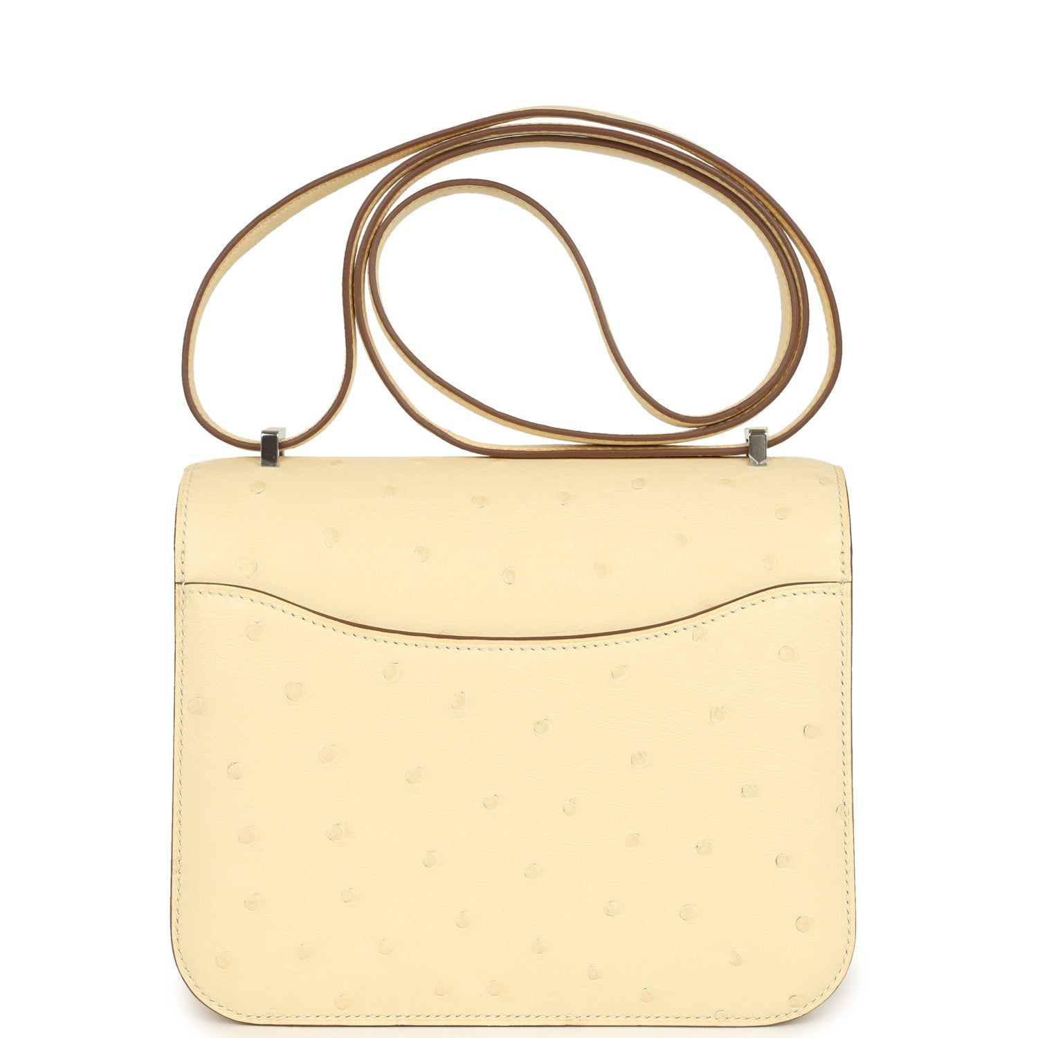 Hermes Constance 18 Vanille Ostrich Palladium Hardware