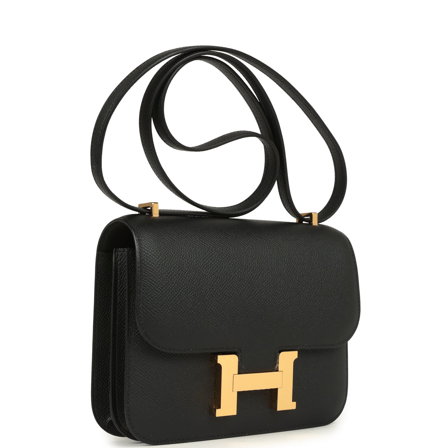 Hermes Constance 18 Black Epsom Gold Hardware